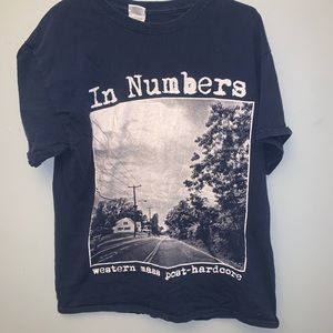 IN NUMBERS GILDAN BAND TEE SHIRT WESTERN MASS POST HARDCORE BAND